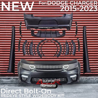 Fit For 2015-2023 Dodge Charger Widebody Kit Front and Rear Bumper Hellcat Style