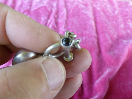 DESIGNER MINAS STERLING SILVER SWEETHEART NECKLACE W HANGING HEART - Picture 4 of 5