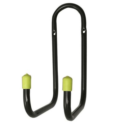 Doppel-Allzweckhaken, 16 cm, schwarz - Schwerlast, 50 kg Kapazität, Wandmontage (1 Stück).