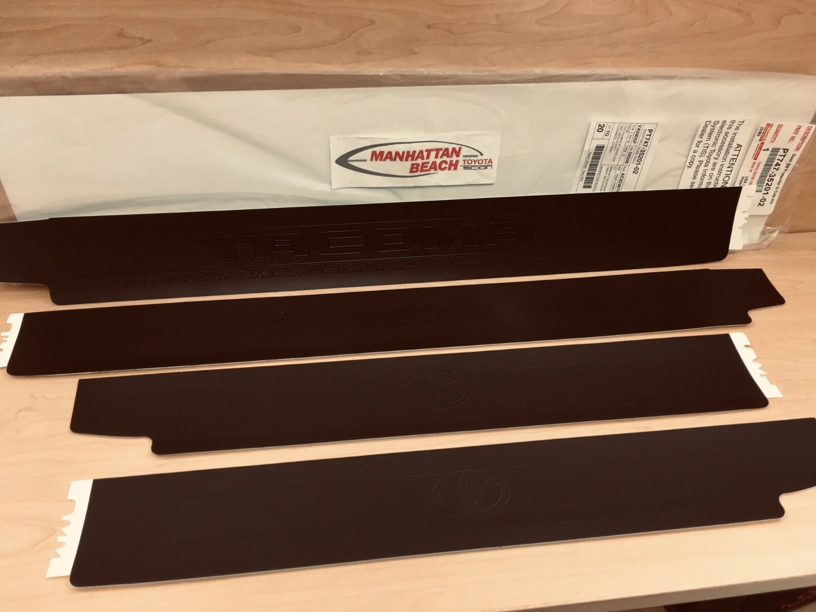 2016 2023 DOUBLE CAB DOOR SILL PROTECTORS PT7473520102 OEM