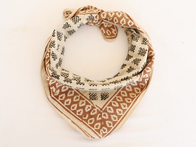 Bandana Original Designed Boho Flower Wrap Unique Botanical Woman Scarf