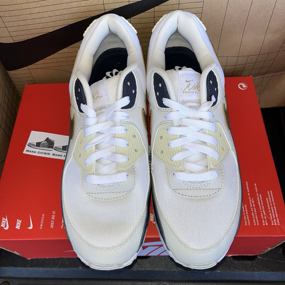 NEW Nike Air Max 90 'Olympic' Coconut Milk Obsidian HF3444 NEW Nike Air Max 90 'Olympic' Coconut Milk Obsidian HF3444