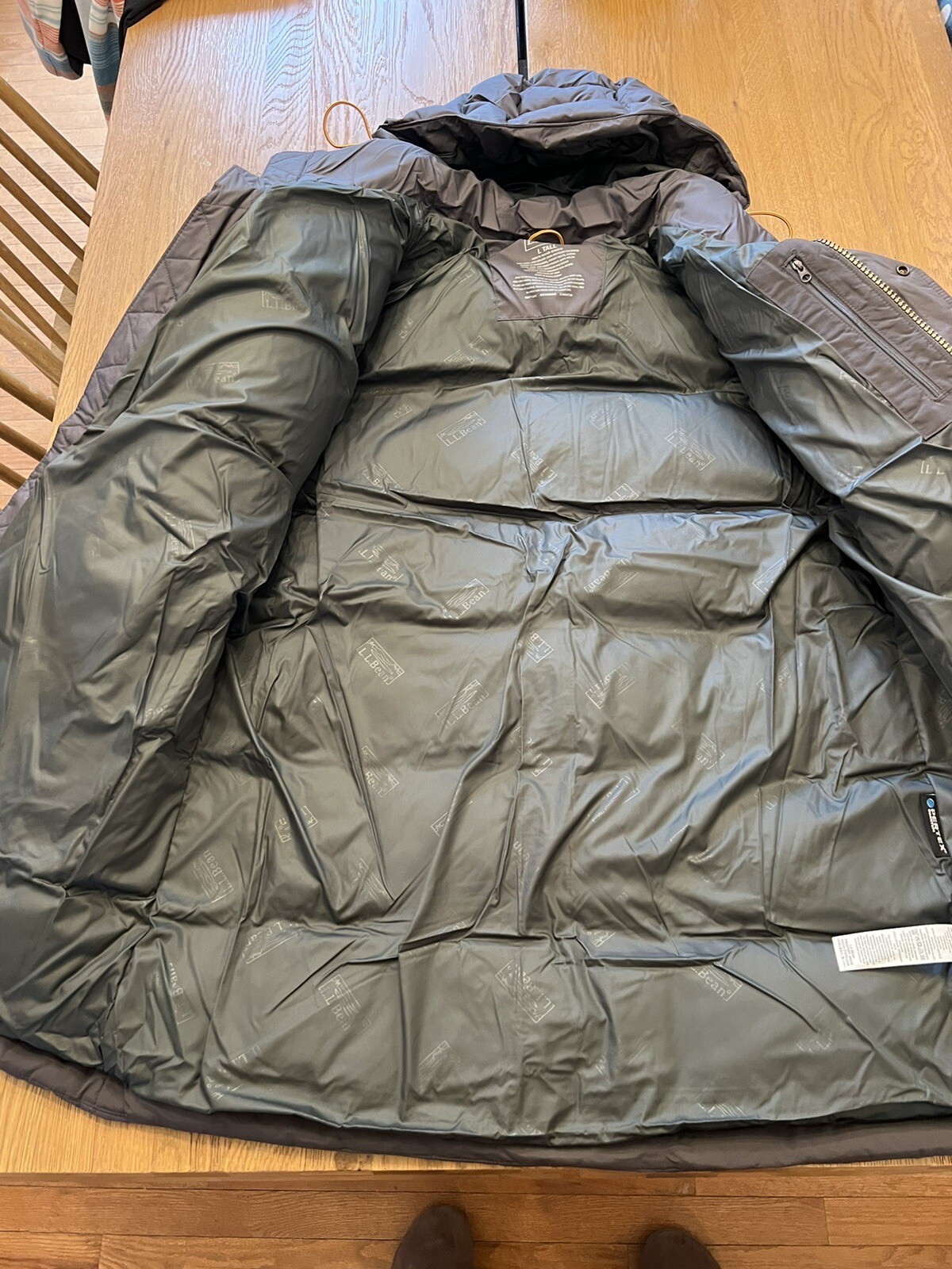 LL Bean Men’s Mountain Classic Down Parka Hooded Jacket Blue Size XL NWOT! eBay