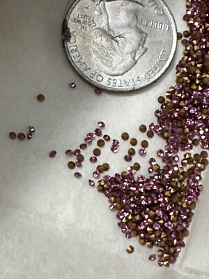 TINY vintage Swarovski ROSE pink #1100 -PP 9 Crystals (10 Gross