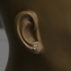 GIA Certified 14k yellow gold 1.81ct european round diamond earrrings natural — photo 9