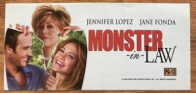 🌟 Monster-In-Law (2005) - Jennifer Lopez - Movie Theater Mylar / Poster