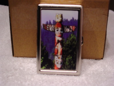 cigarette case mens Men's Engraved Leather Flask With Cigarette Case