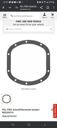 Axle Housing Cover Gasket Front,Rear Fel-Pro RDS 55019 RDS55019