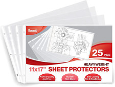 Dunwell 11X17 Sheet Protectors Landscape - 25 Pack, Heavyweight , 11 X 17 Ledge
