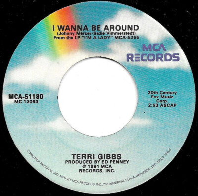 Terri Gibbs Rocky Top / I Wanna Be Around Vinyl Single 7inch MCA Records