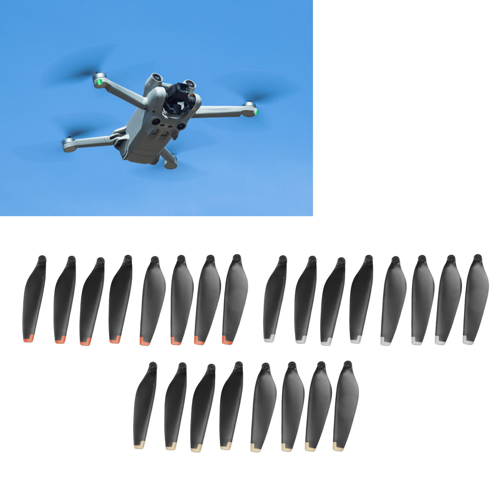 2 Pairs Drone Propeller 6030 Props Blade Replacement Low Noise Spare Propeller
