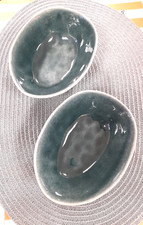 COPPIA COPPETTE CIOTOLE DA CUCINA CERAMICA VERDE 15,5x12x5,5h cm