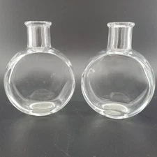 Clear Glass Small Vase Perfume Bottle 4 fl. oz.  4.5" in Tall (Lot of 2)