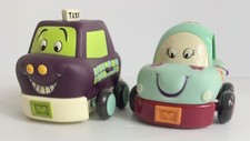 MYBTOYS Just B You Pull Back Cars, Taxi, Baby Toddler Car Toys, Pretend Play