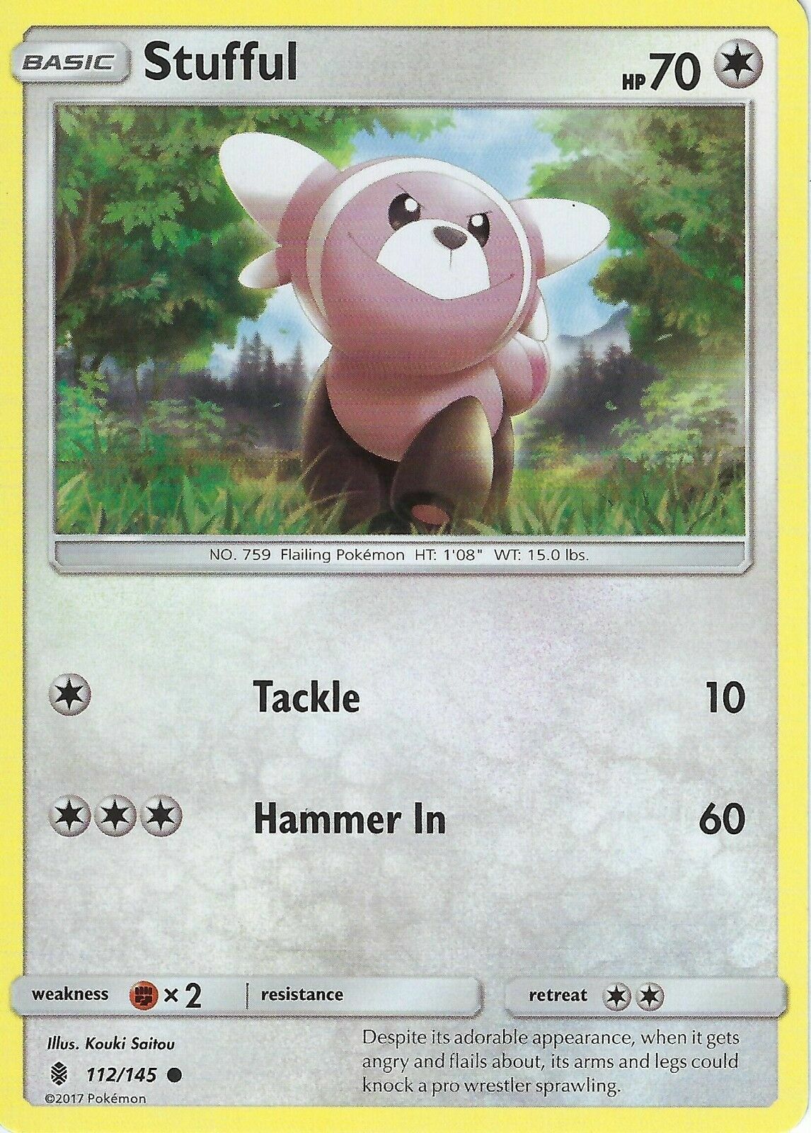 POKEMON CARD STUFFUL 112/145 NO 759 FLAILING POKEMON TCG CCG