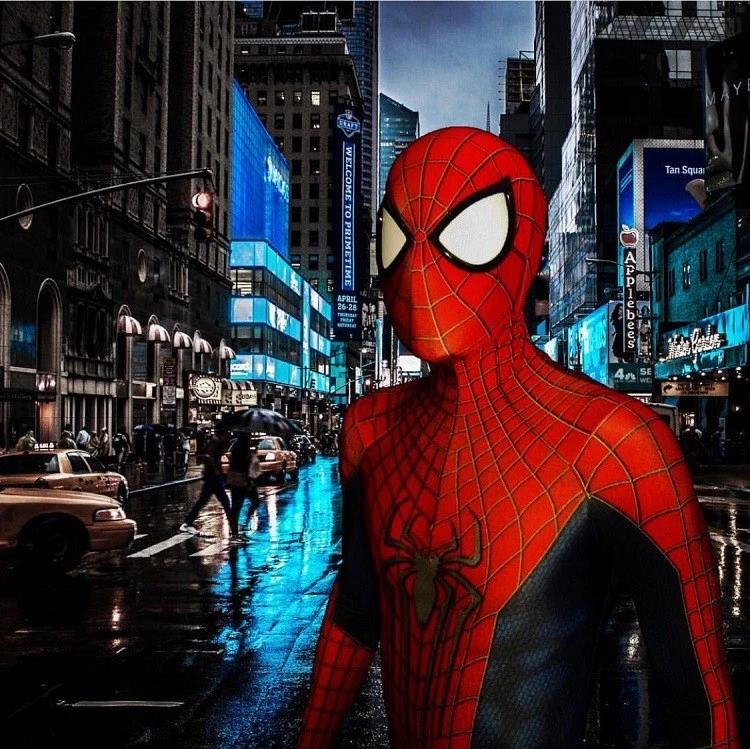 The Amazing Spider-man Jumpsuit Cosplay Costume Spandex Zentai 3D Suit Halloween - Image 2 of 4