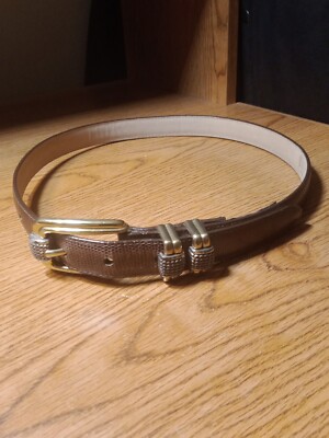VTG BRIGHTON Classics 4B608 Belt Genuine Leather Lizard  display picture 3
