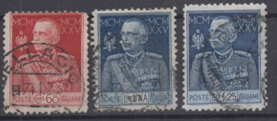 KINGDOM 1925 KING'S JUBILEE COMPLETE SERIES 3 V. DENT. 11 N.189-191 USED
