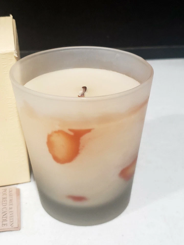 NUEVO Crabtree Evelyn VAINILLA 9,5 onzas vela perfumada 45 horas tiempo de combustión crema Foto 2 de 4