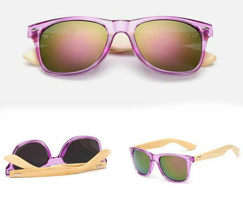 Hombres Mujeres Bambú Gafas de Sol Madera Retro Vintage Verano Gafas de Sol Nuevas - Imagen 20 de 28
