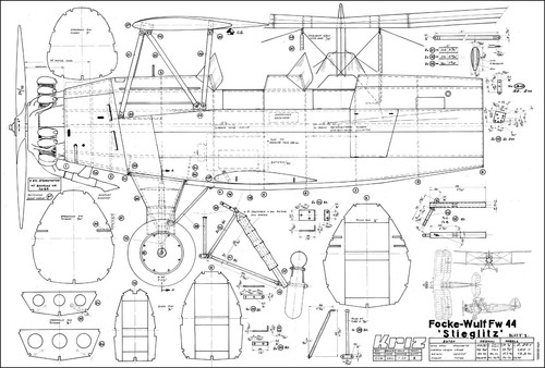 Focke Wulf 44 large scale model plans | eBay