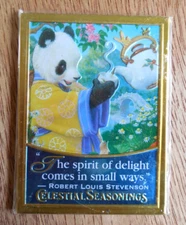 NEW/SEALED Celestial Seasonings Panda Bear 2.5x3 Magnet "The Spirit Of Delight"