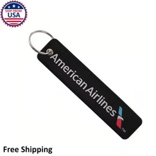 American Airlines Aviation Passenger Pin Car Keychain Travel Luggage Bag Jet Tag