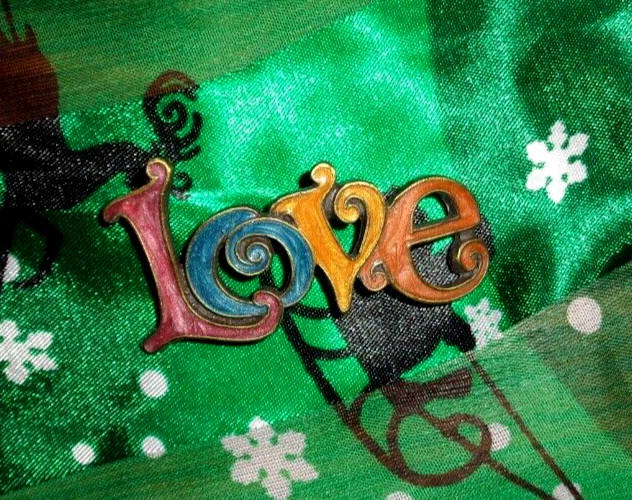 2.25 AMERICANA 1960'S LOVE PIN/BROACH-ONE OWNER!