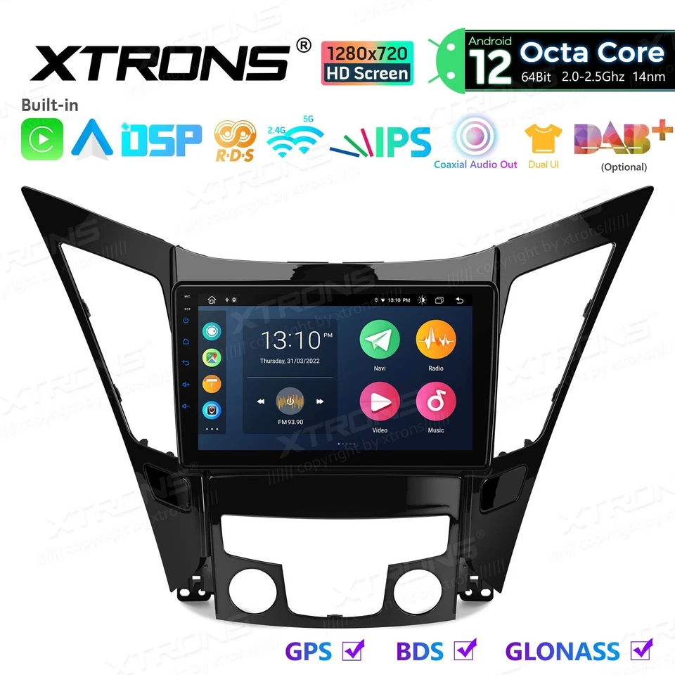 AUTORADIO ANDROID 12 HYUNDAI SONATA I45 STEREO AUTO 9" POLLICI COMANDI VOLANTE - Immagine 2 di 4