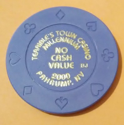 TERRIBLES LAKESIDE CASINO PAHRUMP, NEVADA HARD TO FIND PURPLE MILLENNIUM CHIP!