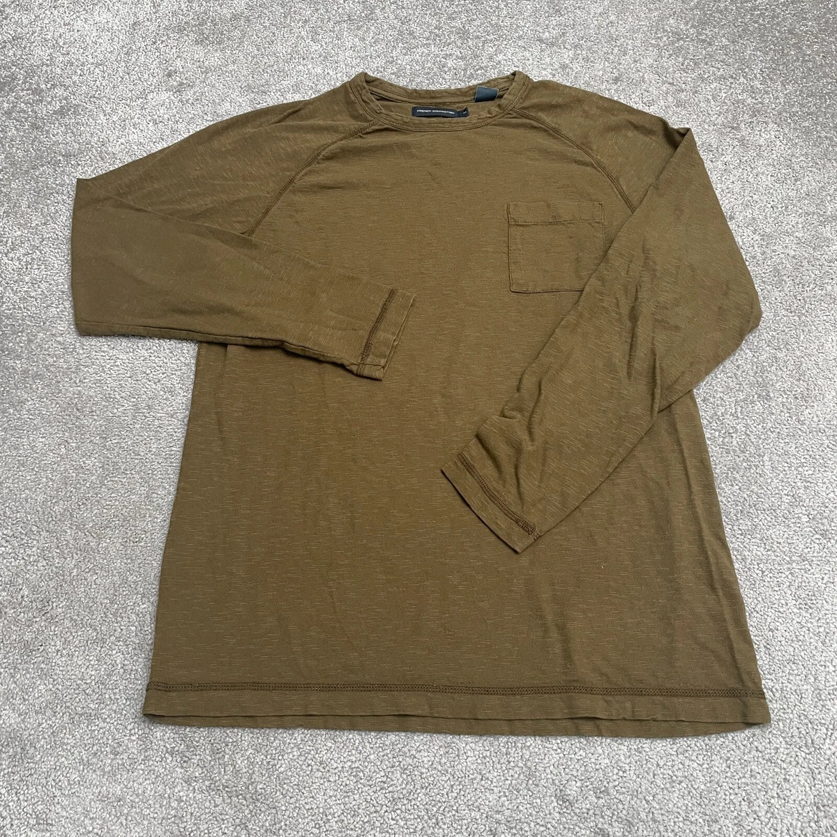 T-shirt Homme French Connection – Kaki – Coton – Taille M – Jersey – Occasion TBE