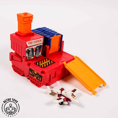 TRANSFORMERS G1 HOT HOUSE Micromasters 1989 Vintage Retro Fire Station KOMPLETT