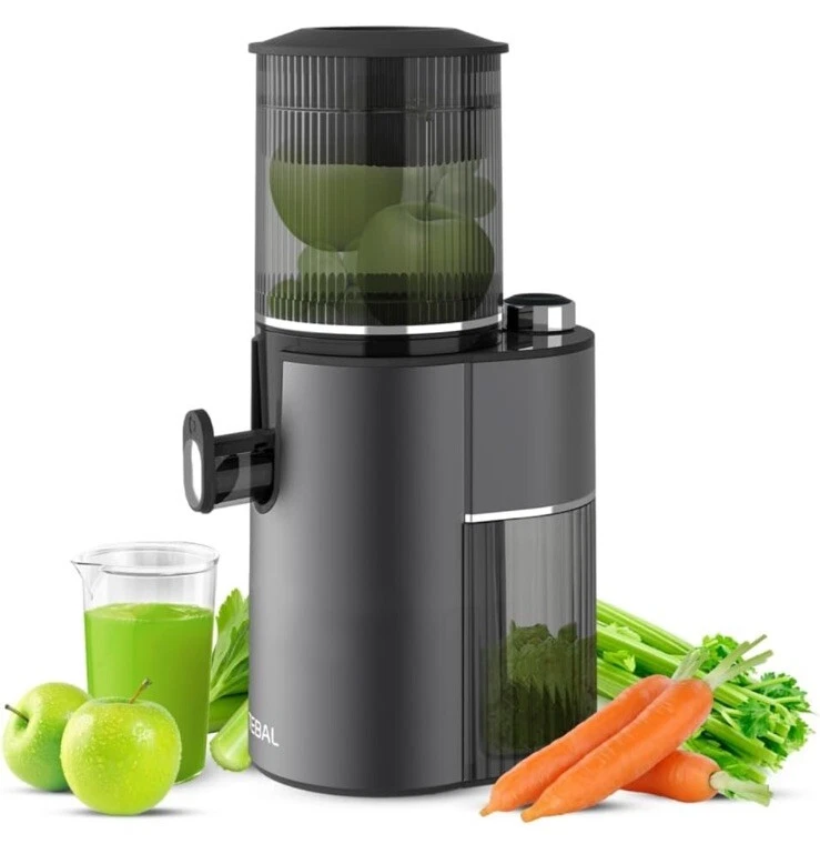 Cold Press Masticating Juicer 4.1" XL Feed, 350W Easy Clean TEBAL-001 Canoly