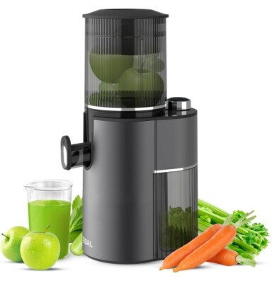 Cold Press Masticating Juicer 4.1'' XL Feed, 350W Easy Clean TEBAL-001 Canoly