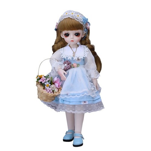 1/6 BJD Puppe 30 cm Mädchen mit Gesicht Make-up Augen Perücken Schuhe Kleidung optionales Set - Bild 2 von 16