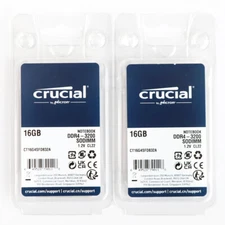 Crucial 64GB (4X 16GB) PC4-25600 CT16G4SFD832A DDR4 3200MHz 2Rx8 Laptop SO-DIMM