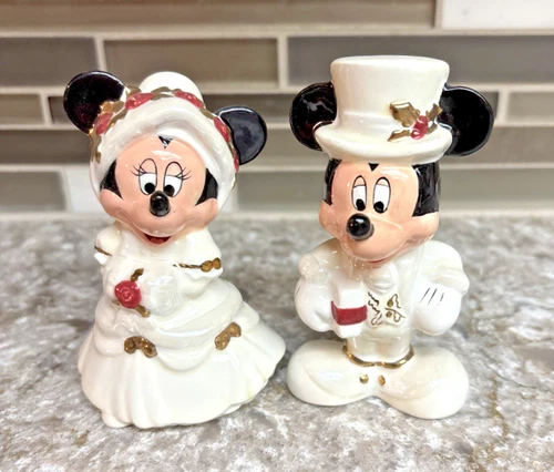 Holiday Disney Mickey & Minnie Mouse Salt & Pepper Set Christmas