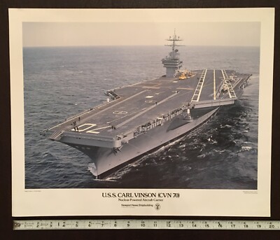 USS CARL VINSON (CVN 70) NUCLEAR-POWERED AIRCRAFT CARRIER ''AT SEA'' POSTER # 1