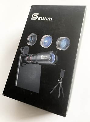 Selvim Objektiv Linsenset mit 4 Linsen mit Stativ für Mobilphone In Tasche, neu