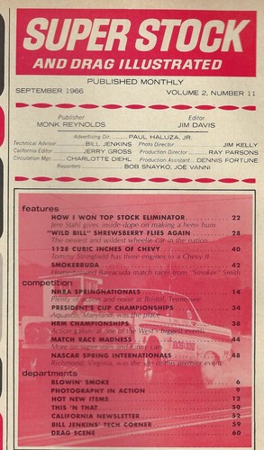 1966 Sept Super Stock & Drag Illustrated. NHRA Springmationals drag racing, more - Picture 2 of 2