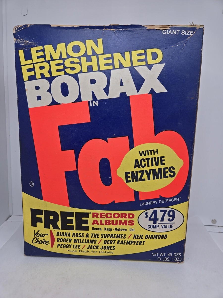 FAB Laundry Detergent w/FREE Record Album Offer Vintage 1970