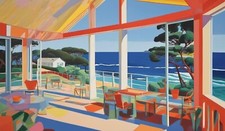 Bondi Beach 100 Summer Sea Beach View 120x70 Sydney/Vintage/Art Deco