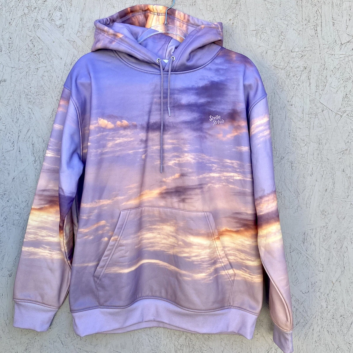 NWOT Stella Artois x Karla Welch Sky Collection Pullover Hoodie Sweatshirt Sz L