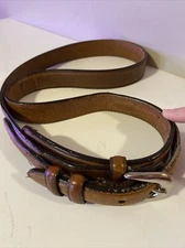 Leather Ranger 44” Belt Brown Strap 1-3/8" Wide - Billet 3/4" Wide Western