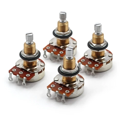 4x Bourns 500K Pot 3/4” Long Split Shaft Audio Taper Low Friction Rotation
