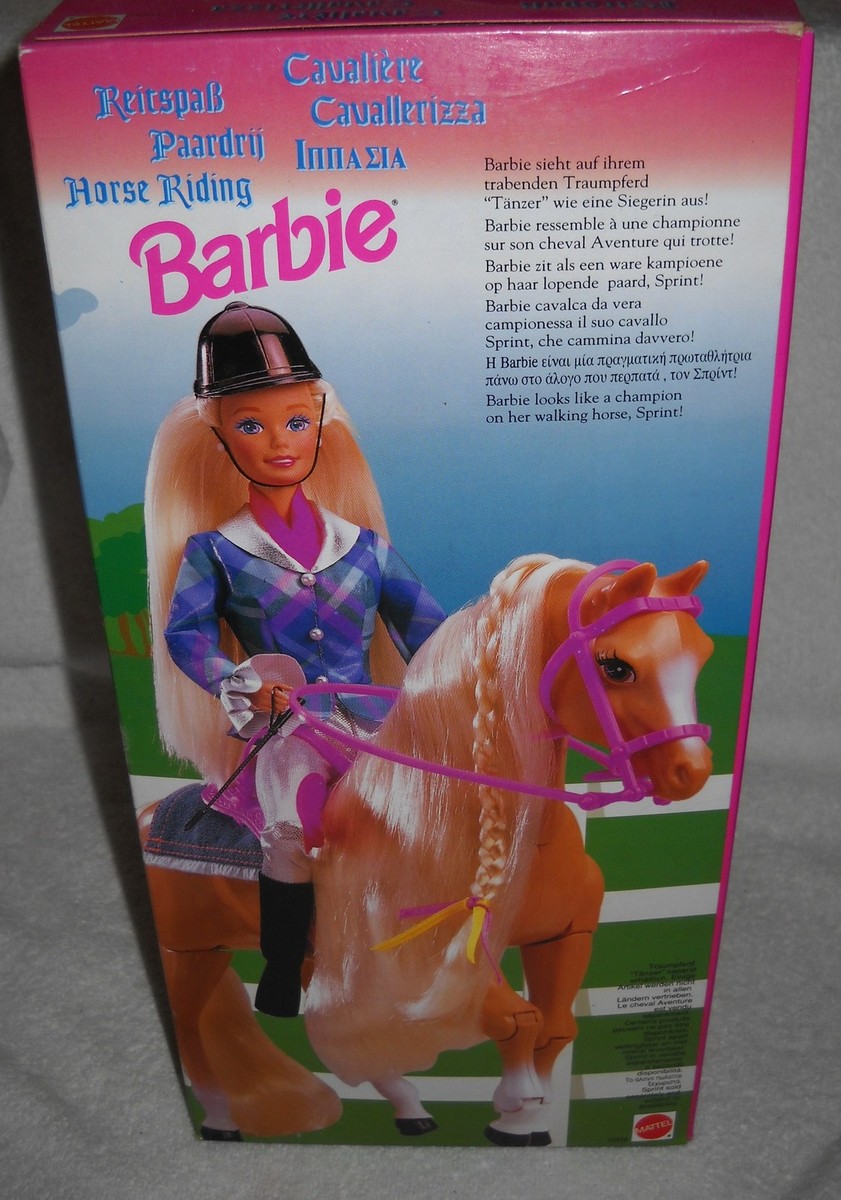 #6730 NRFB Mattel Horse Riding Cavaliere Barbie (Foreign Issued) Fashion  Doll