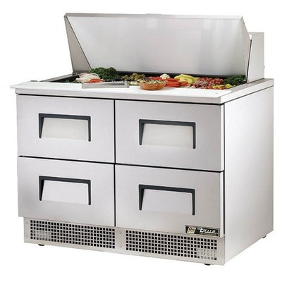 True TFP-48-18M-D-4 48'' Mega Top Sandwich/Salad Prep Table w/ 4 Drawers, 18 Pans