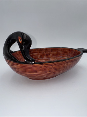 Vintage Rosenthal Netter Italian Mid-century Brown/Black Duck bowl