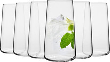 Set 6 Bicchieri Acqua Succhi 600ml Design Infinity Casa Ristorante Lavastoviglie