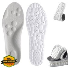 Steppers Insoles Men Women Grey Arch Support Memory Foam Trim Fit